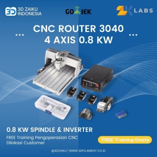 Zaiku CNC Router 3040 4 Axis PCB Milling with 800 Watt Spindle